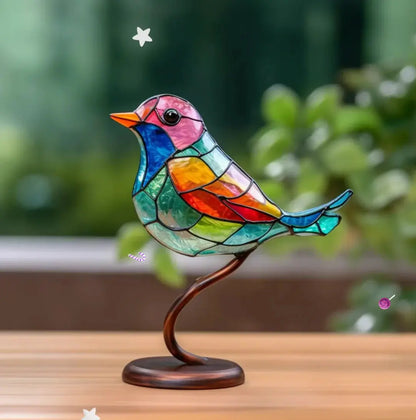 Oisclat - Glasvogel Fensterdekoration mit Bleigewicht