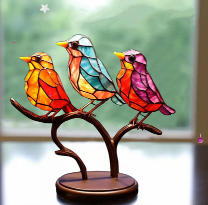Oisclat - Glasvogel Fensterdekoration mit Bleigewicht