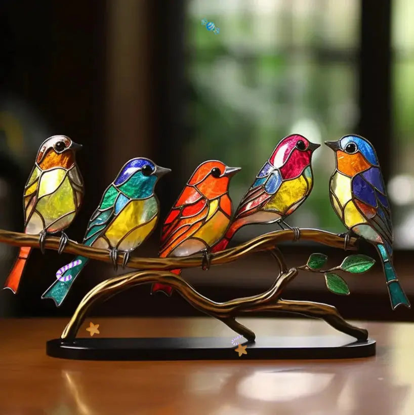 Oisclat - Glasvogel Fensterdekoration mit Bleigewicht
