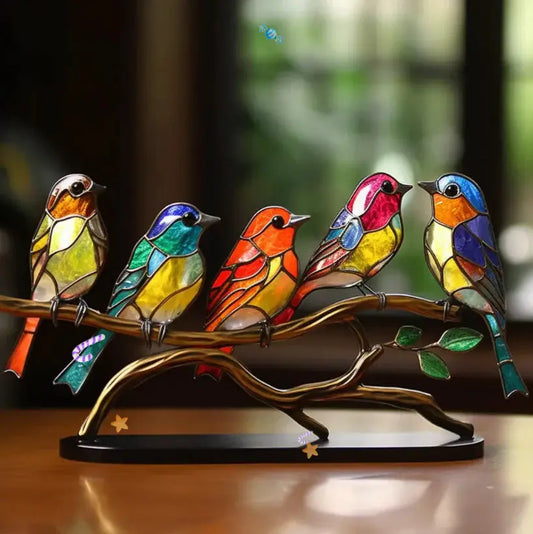 Oisclat - Glasvogel Fensterdekoration mit Bleigewicht