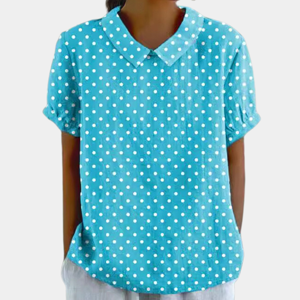 Luftige Damen Bluse mit Blumenprint & Kragen – Leichtes Sommer Shirt im Vintage Stil