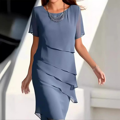 Kalienne - Elegantes Midikleid aus Chiffon mit sanften Schichten
