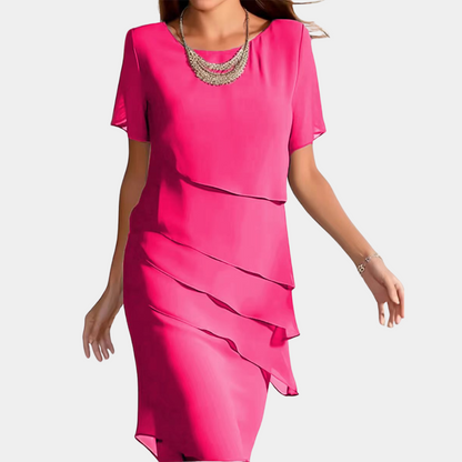 Kalienne - Elegantes Midikleid aus Chiffon mit sanften Schichten