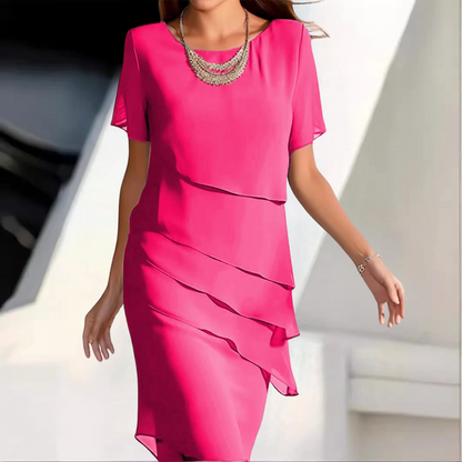 Kalienne - Elegantes Midikleid aus Chiffon mit sanften Schichten
