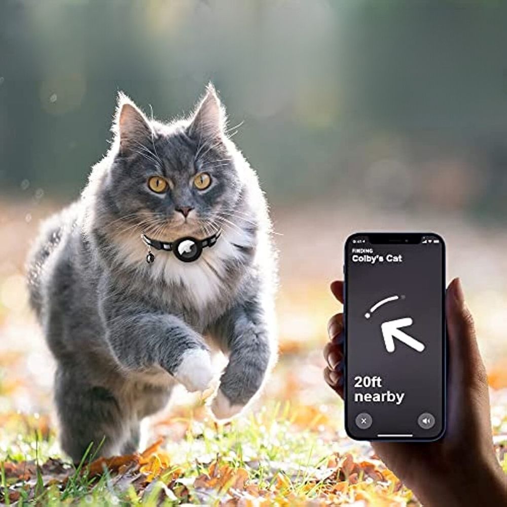 MeowGuide - GPS-Halsband für Katzen mit Schnellverschluss und reflektierendem Design für bessere Sichtbarkeit bei Nacht
