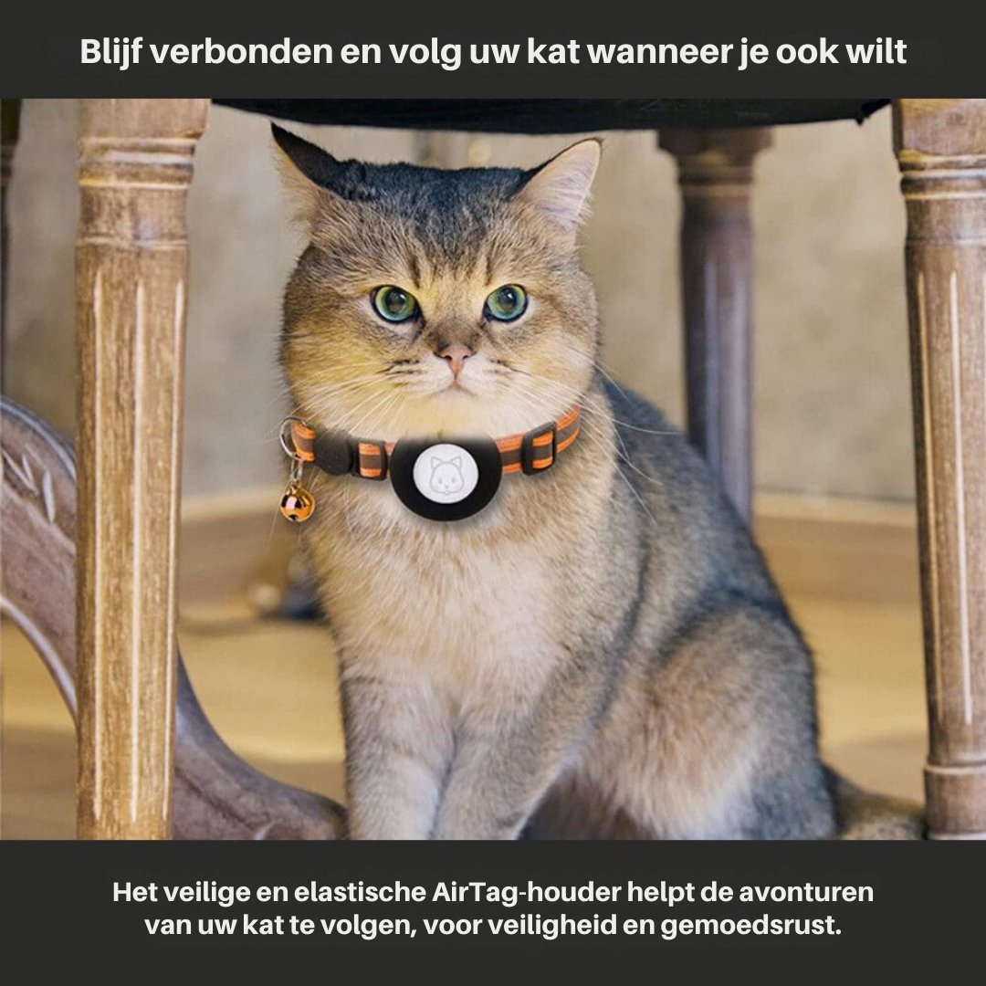 MeowGuide - GPS-Halsband für Katzen mit Schnellverschluss und reflektierendem Design für bessere Sichtbarkeit bei Nacht