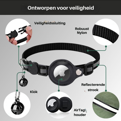 MeowGuide - GPS-Halsband für Katzen mit Schnellverschluss und reflektierendem Design für bessere Sichtbarkeit bei Nacht