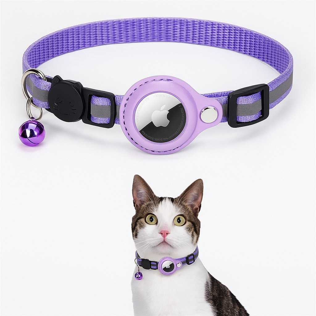 Clairon - GPS-Halsband für Katzen mit Schnellverschluss und reflektierendem Design für bessere Sichtbarkeit bei Nacht