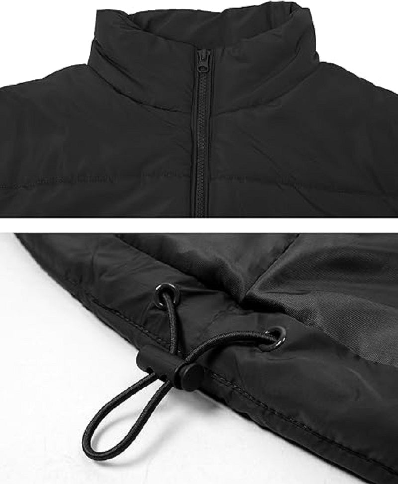 Oversized Steppweste mit Reißverschluss & Taschen – Warme, lässige Winterweste für Damen
