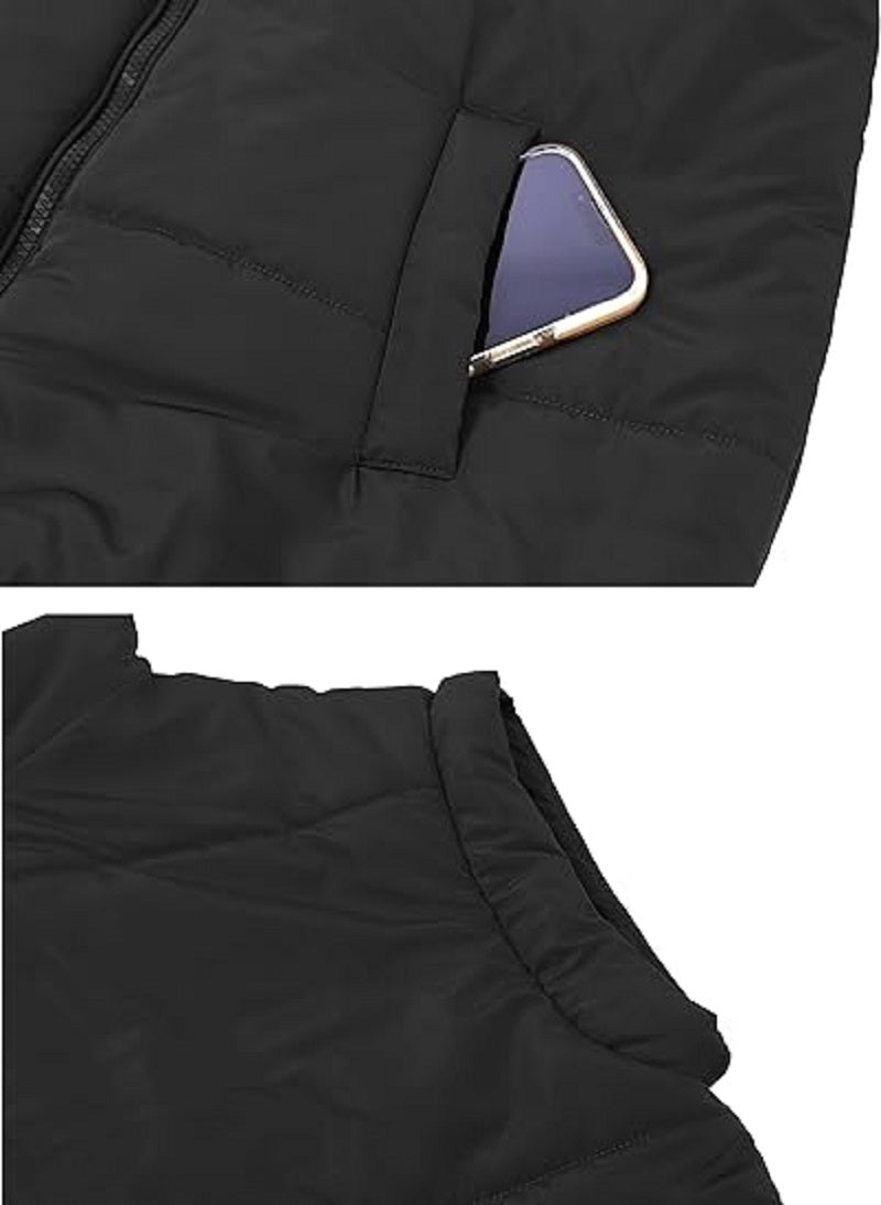 Oversized Steppweste mit Reißverschluss & Taschen – Warme, lässige Winterweste für Damen
