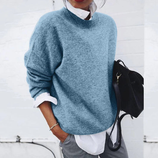 Thélio - Elegantes Frühlingspullover-Top aus luxuriösem Cashmere mit langen Ärmeln in sanften Farben