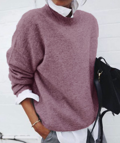 Thélio - Elegantes Frühlingspullover-Top aus luxuriösem Cashmere mit langen Ärmeln in sanften Farben