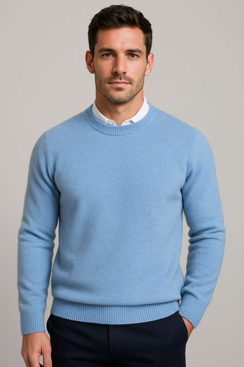 Florent - Klassischer und Eleganter Hochwertiger Pullover aus Weicher Baumwolle für Herren