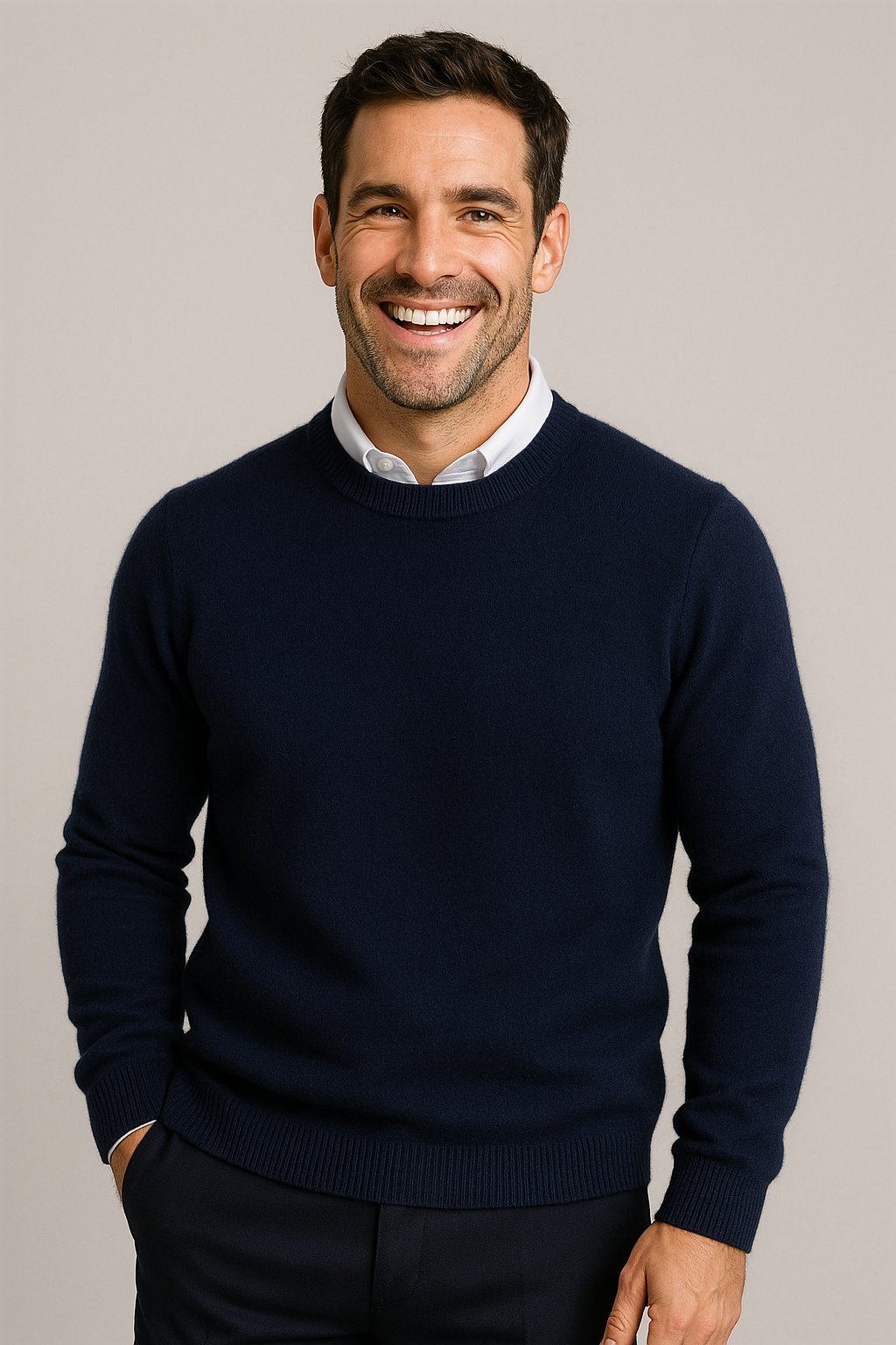 Florent - Klassischer und Eleganter Hochwertiger Pullover aus Weicher Baumwolle für Herren