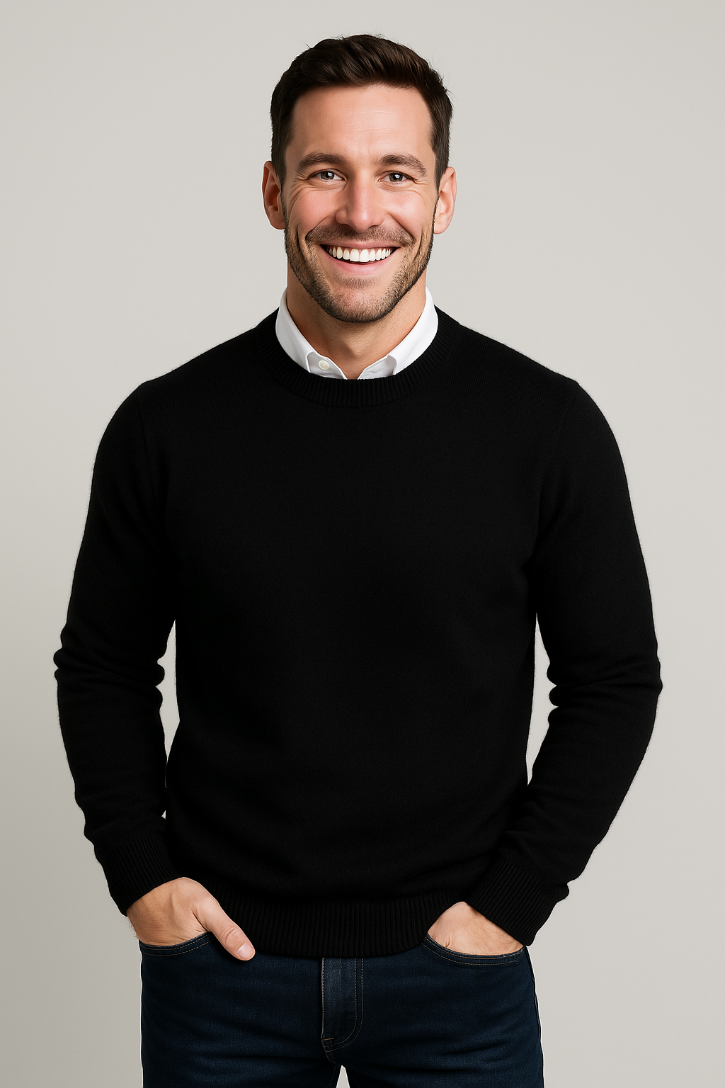 Florent - Klassischer und Eleganter Hochwertiger Pullover aus Weicher Baumwolle für Herren