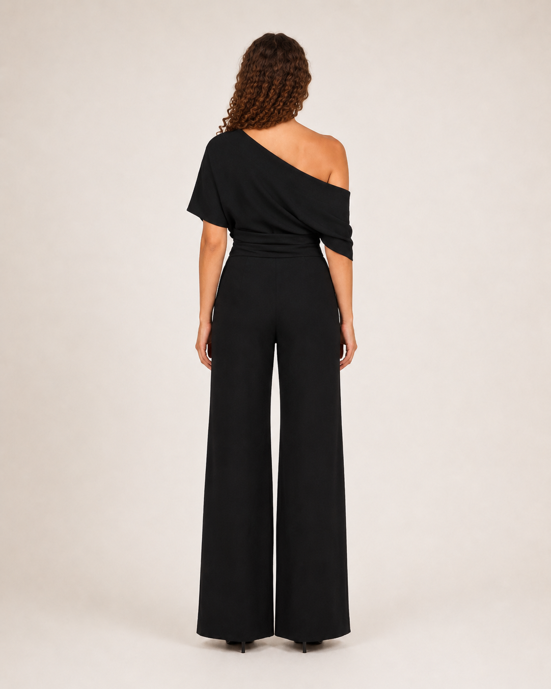 Eleganter Ein-Schulter Jumpsuit für Damen – Weit geschnittener Overall für Abend & besondere Anlässe