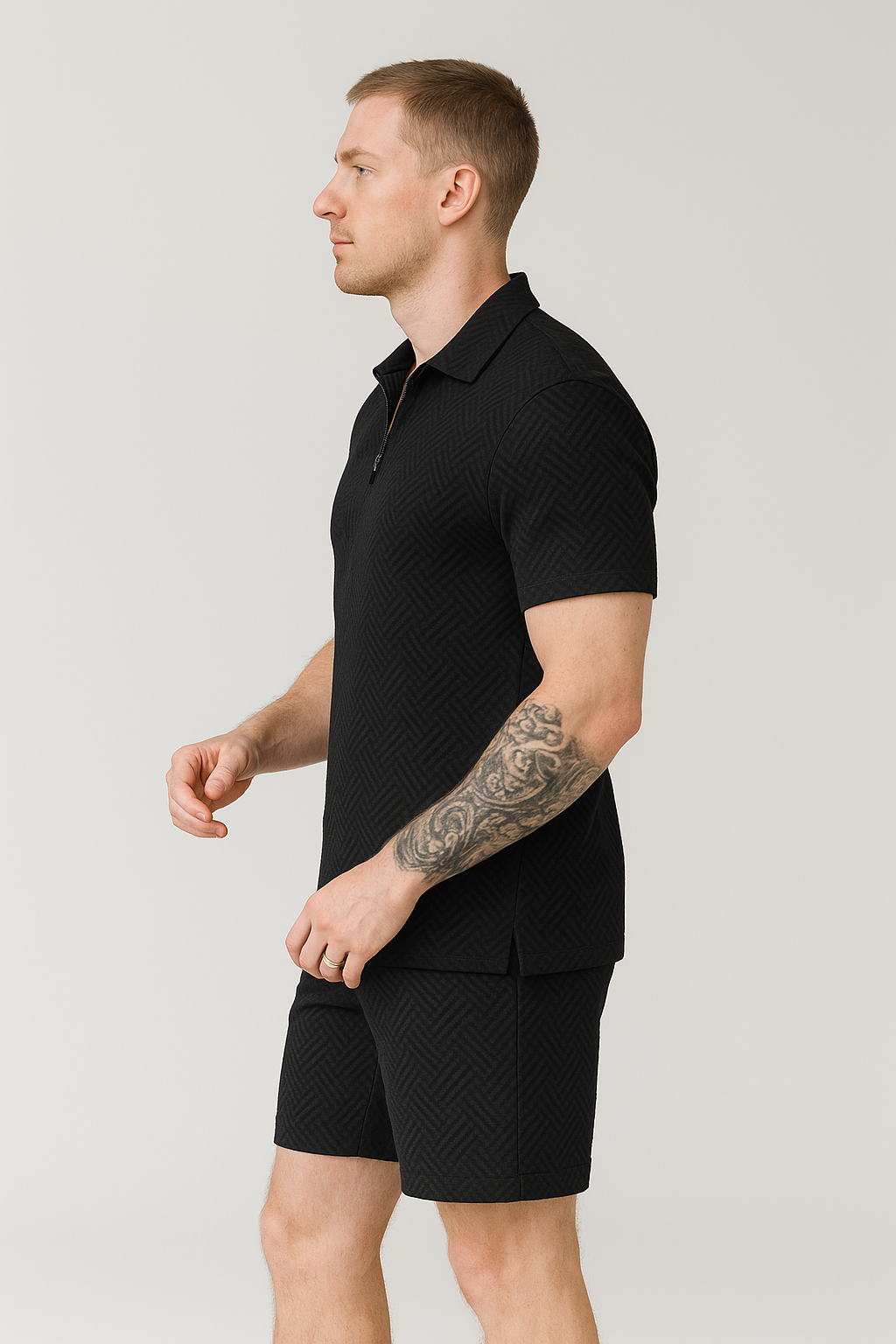 Calixte - Elegantes und Leichtes Sommer-Set aus Leinen für Herren, bestehend aus einem Polo und Shorts