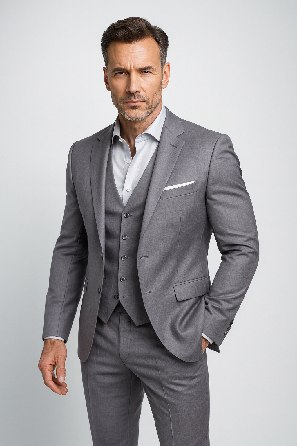 Eleganter 3-Teile Anzug Slim Fit – Stilvoller Business & Hochzeitsanzug für Herren