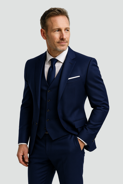 Eleganter 3-Teile Anzug Slim Fit – Stilvoller Business & Hochzeitsanzug für Herren