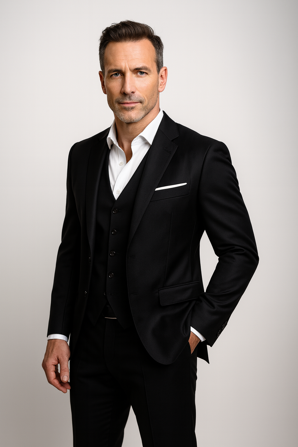 Eleganter 3-Teile Anzug Slim Fit – Stilvoller Business & Hochzeitsanzug für Herren