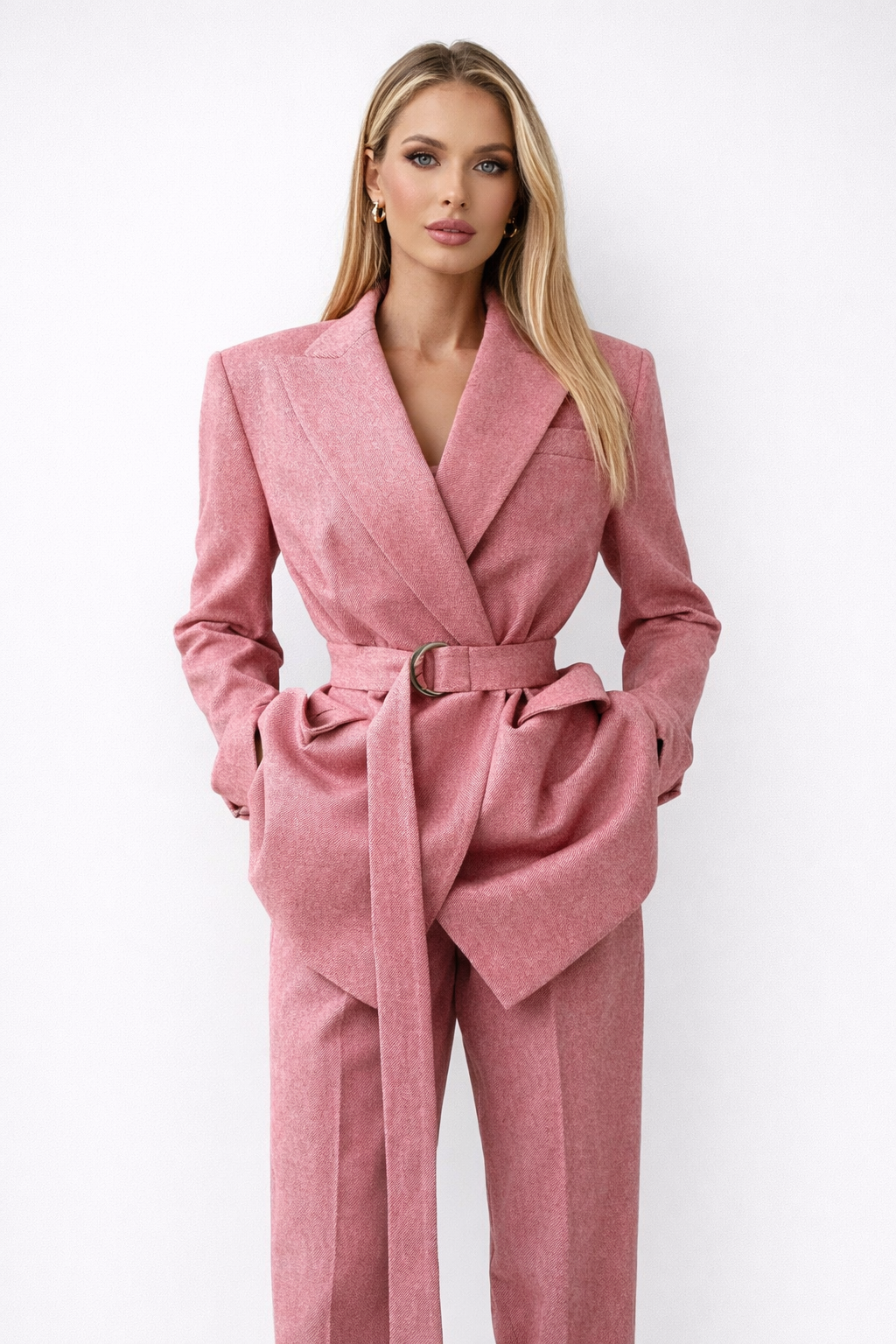 Maëlyse - Dreiteiliges Ensemble Power Elegance Blazer, Corset Top mit Reißverschluss und Hochtaillierte Hose