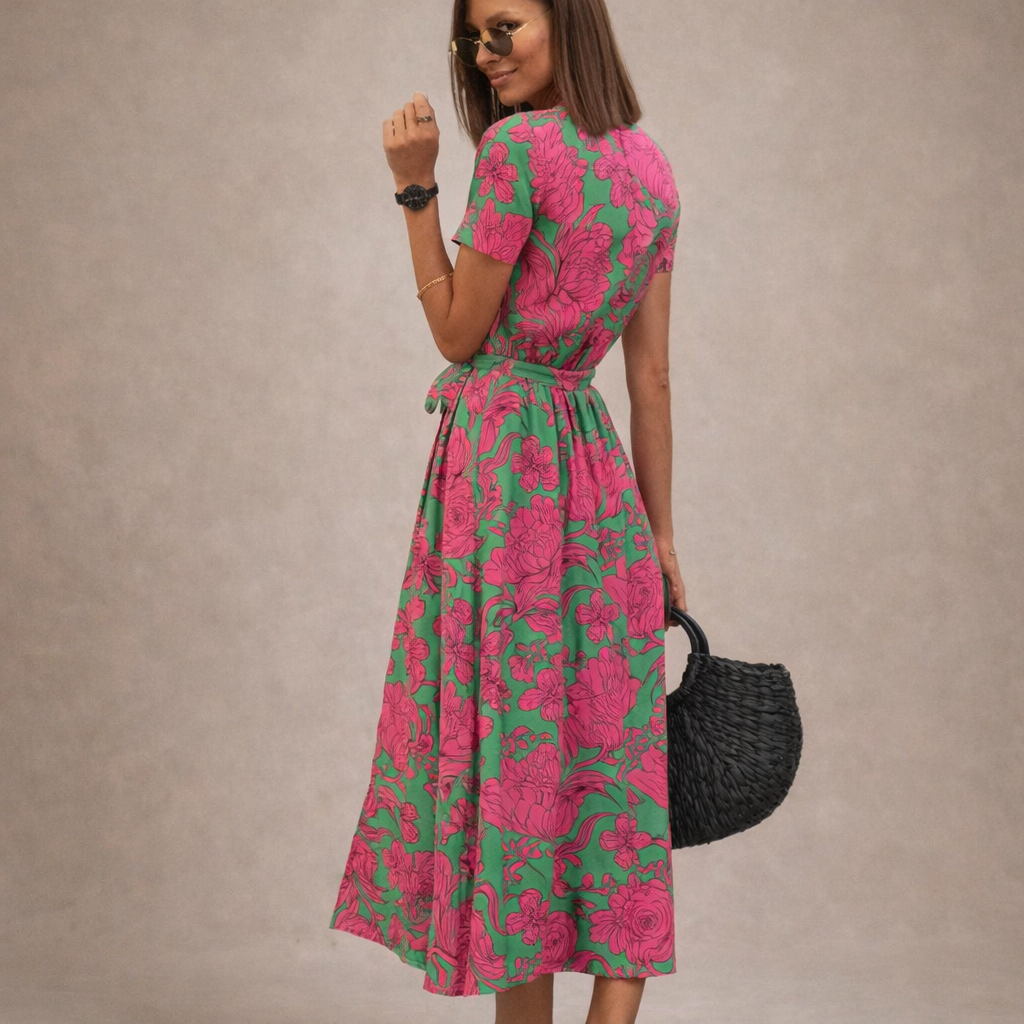 Brienne - Bedrucktes, Ausgestelltes Kleid