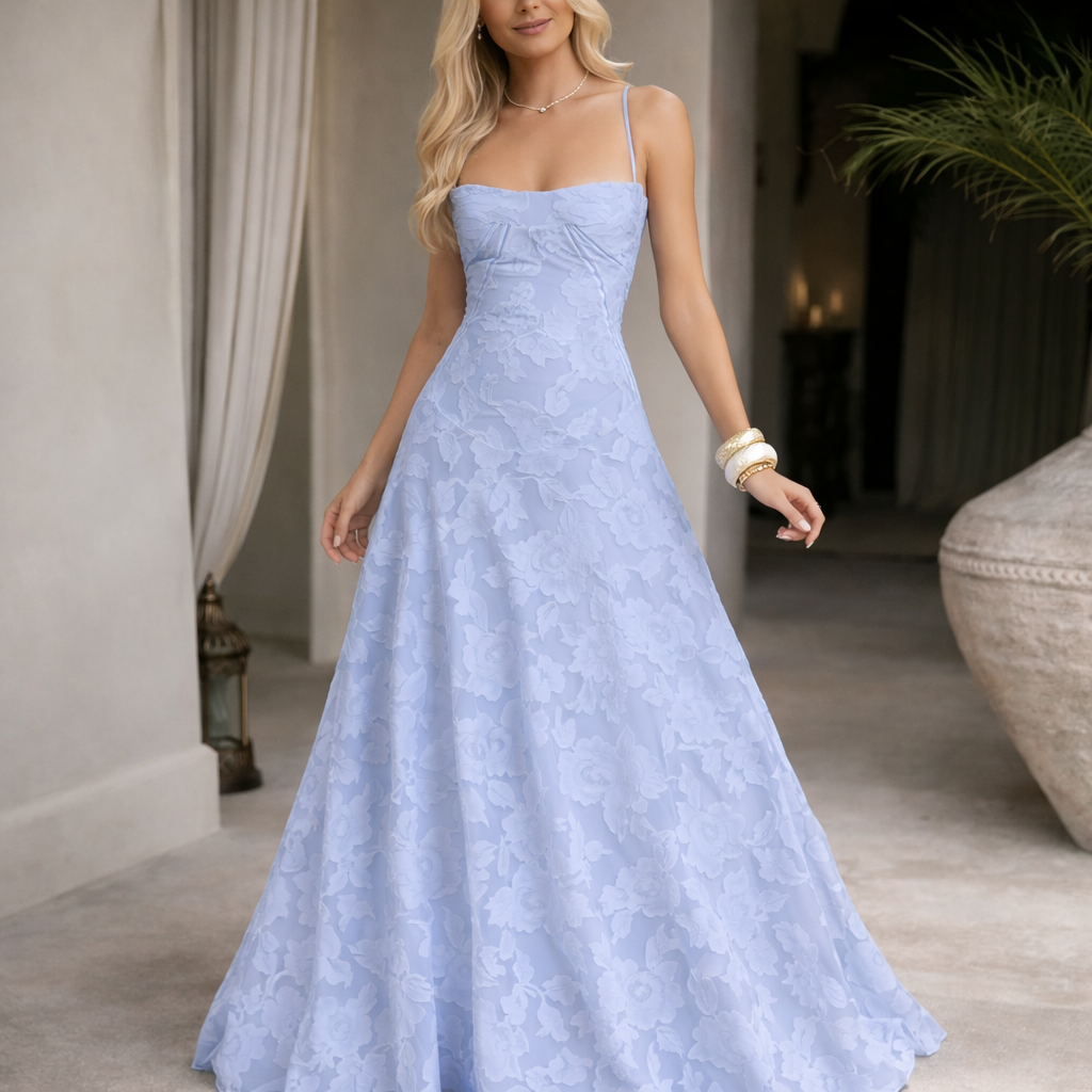 Céloria - Sommerkleid mit offenem Rücken aus Chiffon für Damen