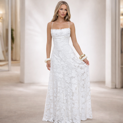 Céloria - Sommerkleid mit offenem Rücken aus Chiffon für Damen