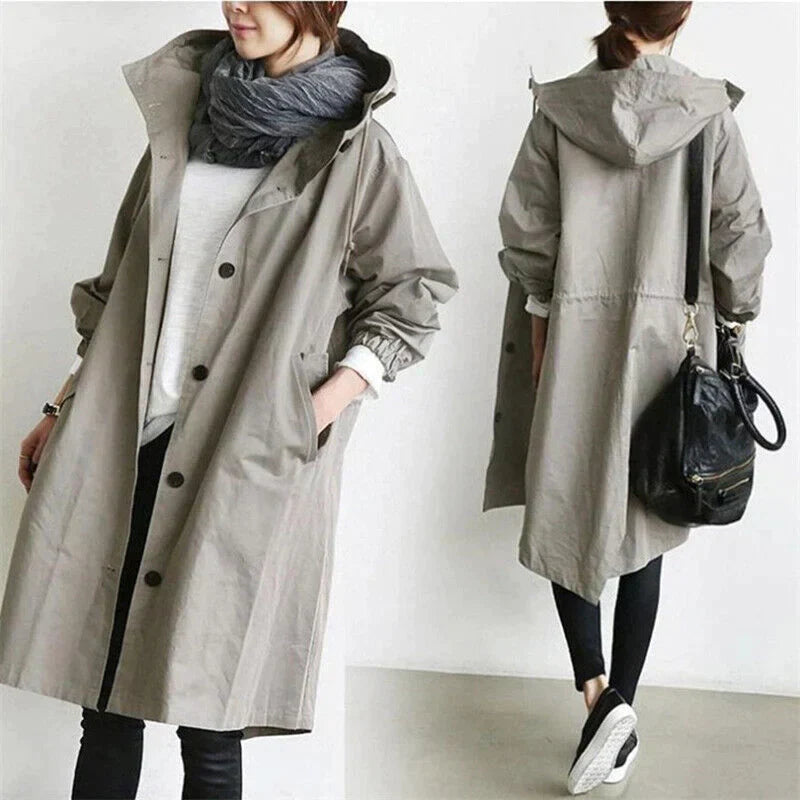 Aline - Wasserdichter Trenchcoat | Eleganter Windbreaker | Widersteht Allen Wetterbedingungen