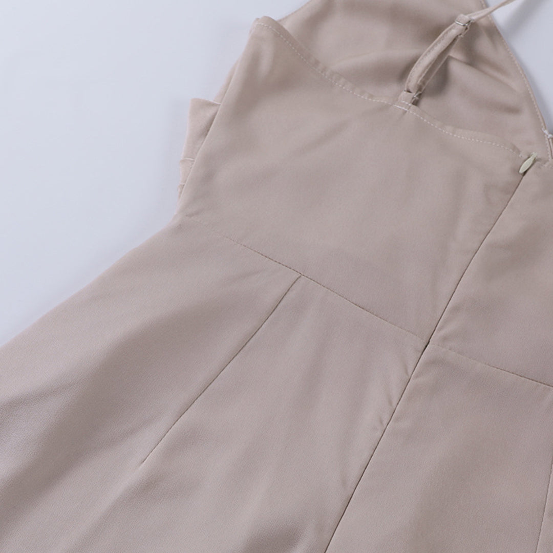 Maïlune - Maxi-Abendkleid für Damen mit Überkreuztem Ausschnitt und Schlitz