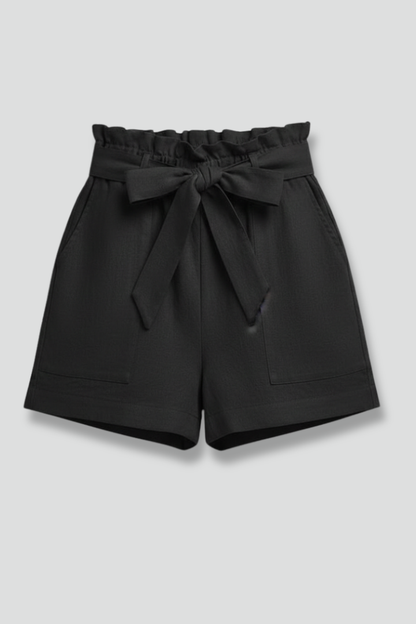 Hohe Taille Shorts mit Bindegürtel für Damen – Elegante Sommer Shorts mit Taschen & Komfortabler Passform