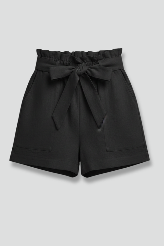 Hohe Taille Shorts mit Bindegürtel für Damen – Elegante Sommer Shorts mit Taschen & Komfortabler Passform