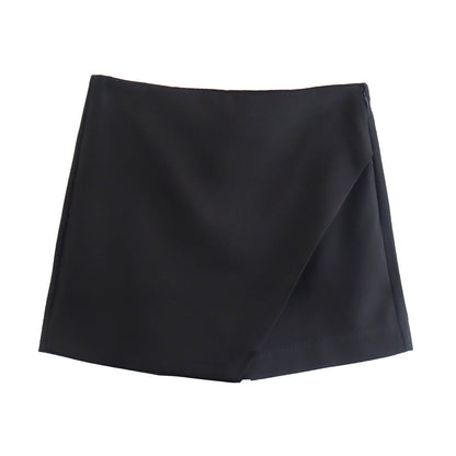 Elegante Skort-Shorts für Damen – High-Waist Wickelshorts mit Rock-Optik