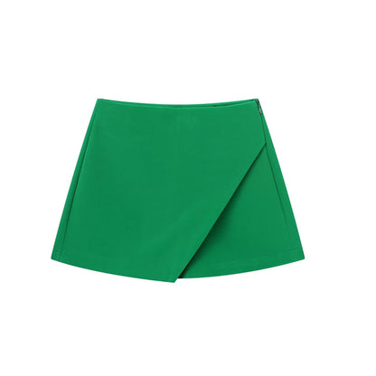 Elegante Skort-Shorts für Damen – High-Waist Wickelshorts mit Rock-Optik