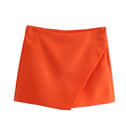Elegante Skort-Shorts für Damen – High-Waist Wickelshorts mit Rock-Optik