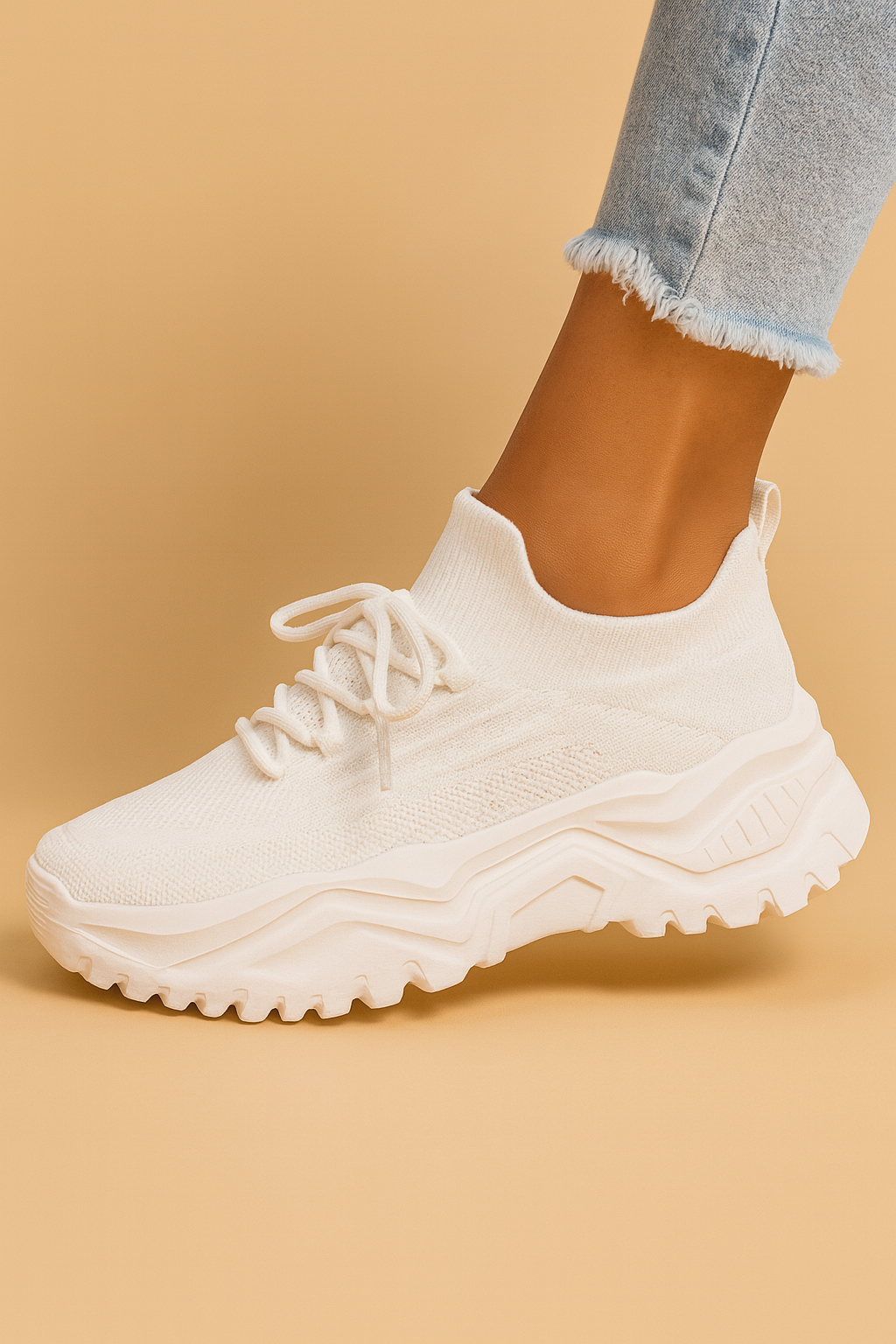 Céliane - Atmungsaktive Orthopädische Sneaker mit Weißer Sohle für Optimalen Komfort bei Langen Spaziergängen und Stadttrips