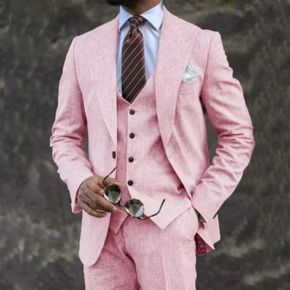 Eleganter 3-Teile Slim Fit Anzug – Moderner Business & Hochzeitsanzug für Herren