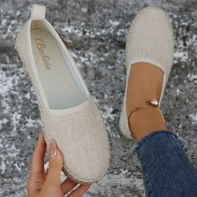 Leichte Espadrille Slipper für Damen – Bequeme Canvas-Schuhe im Casual Look