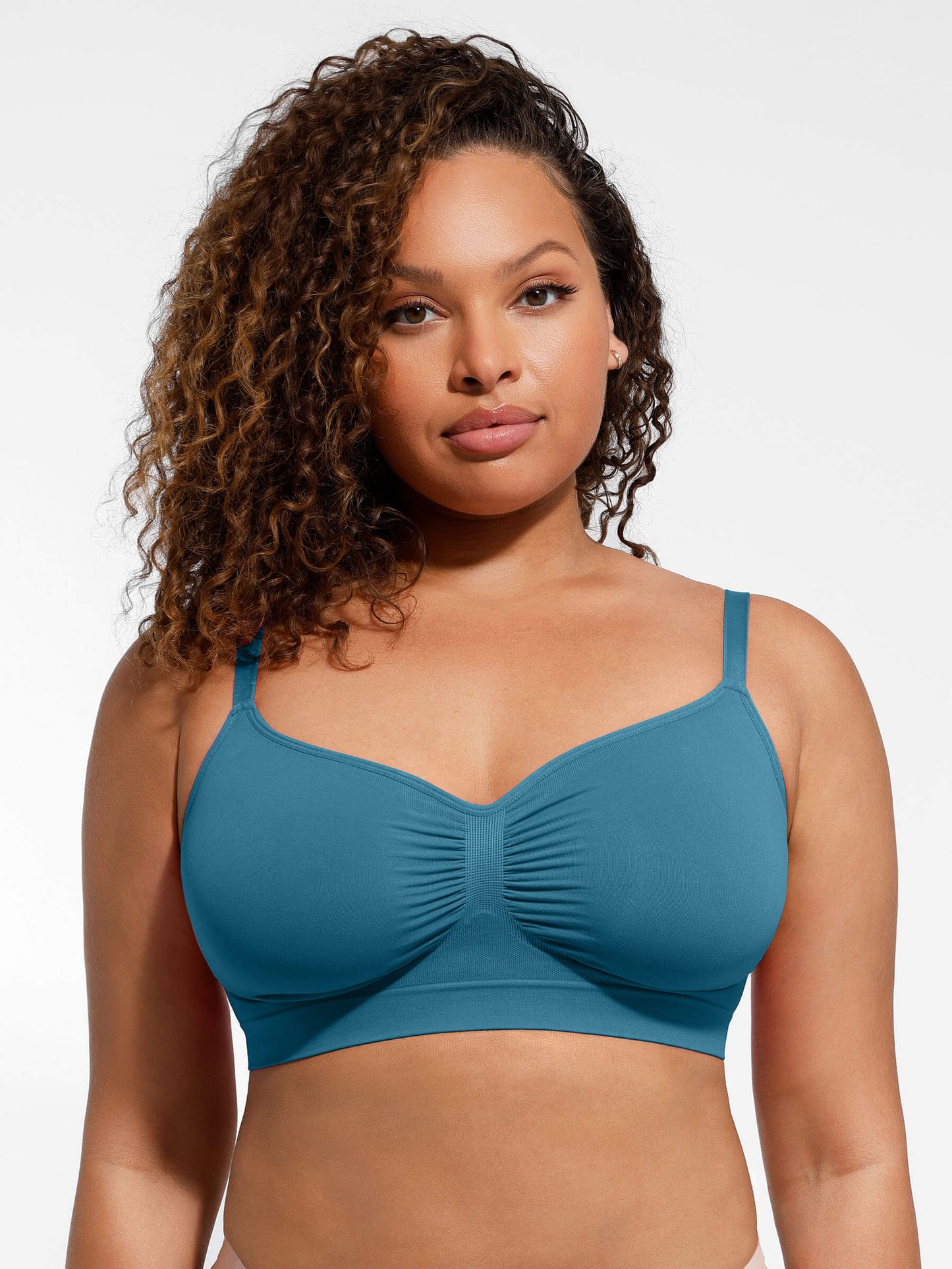 Nahtloser BH mit Raff-Detail – Bequem, Formgebend & Verstellbare Träger für Damen