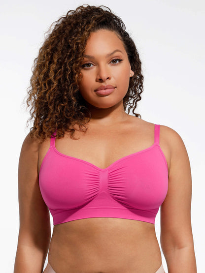 Nahtloser BH mit Raff-Detail – Bequem, Formgebend & Verstellbare Träger für Damen