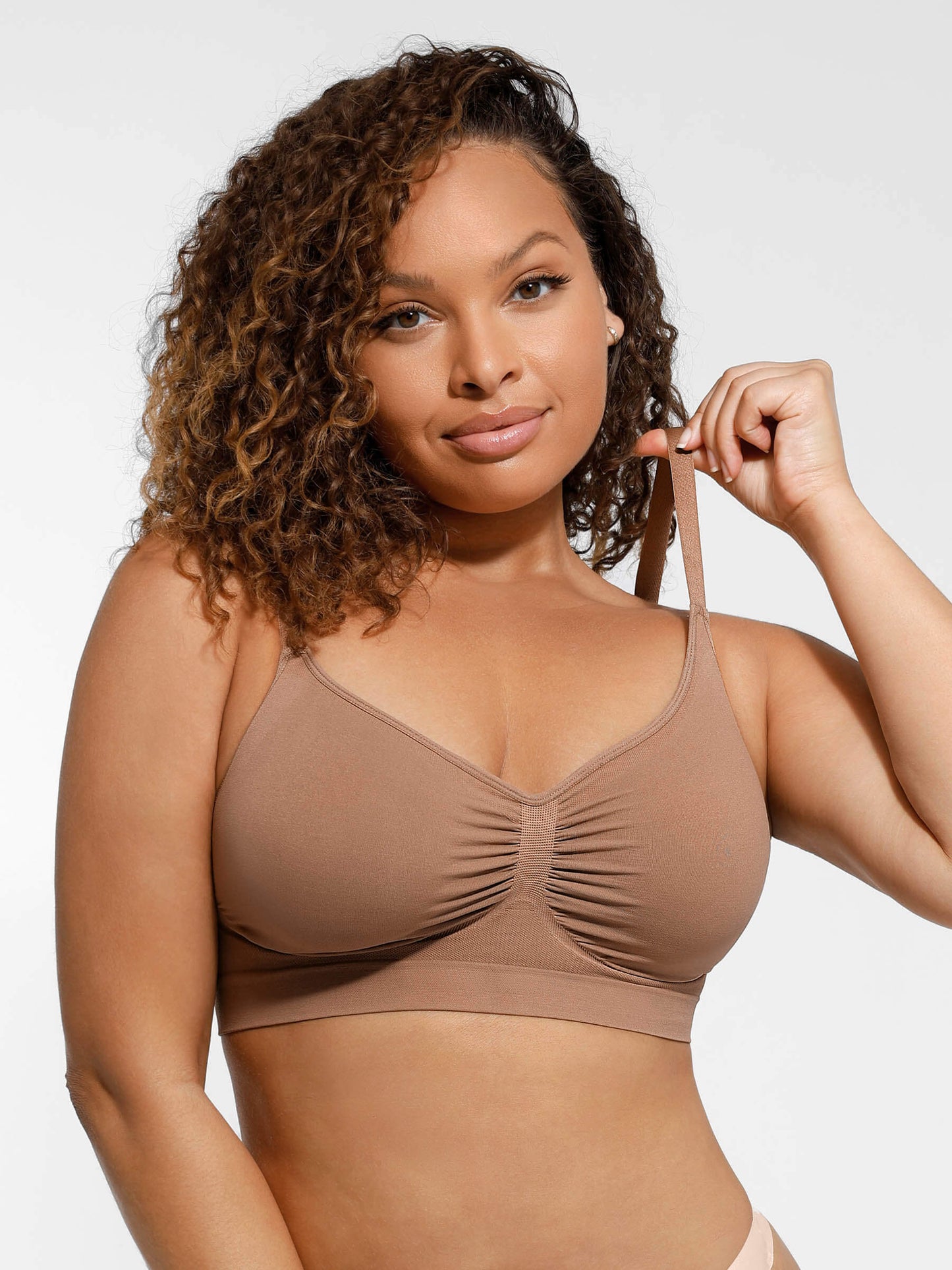 Nahtloser BH mit Raff-Detail – Bequem, Formgebend & Verstellbare Träger für Damen
