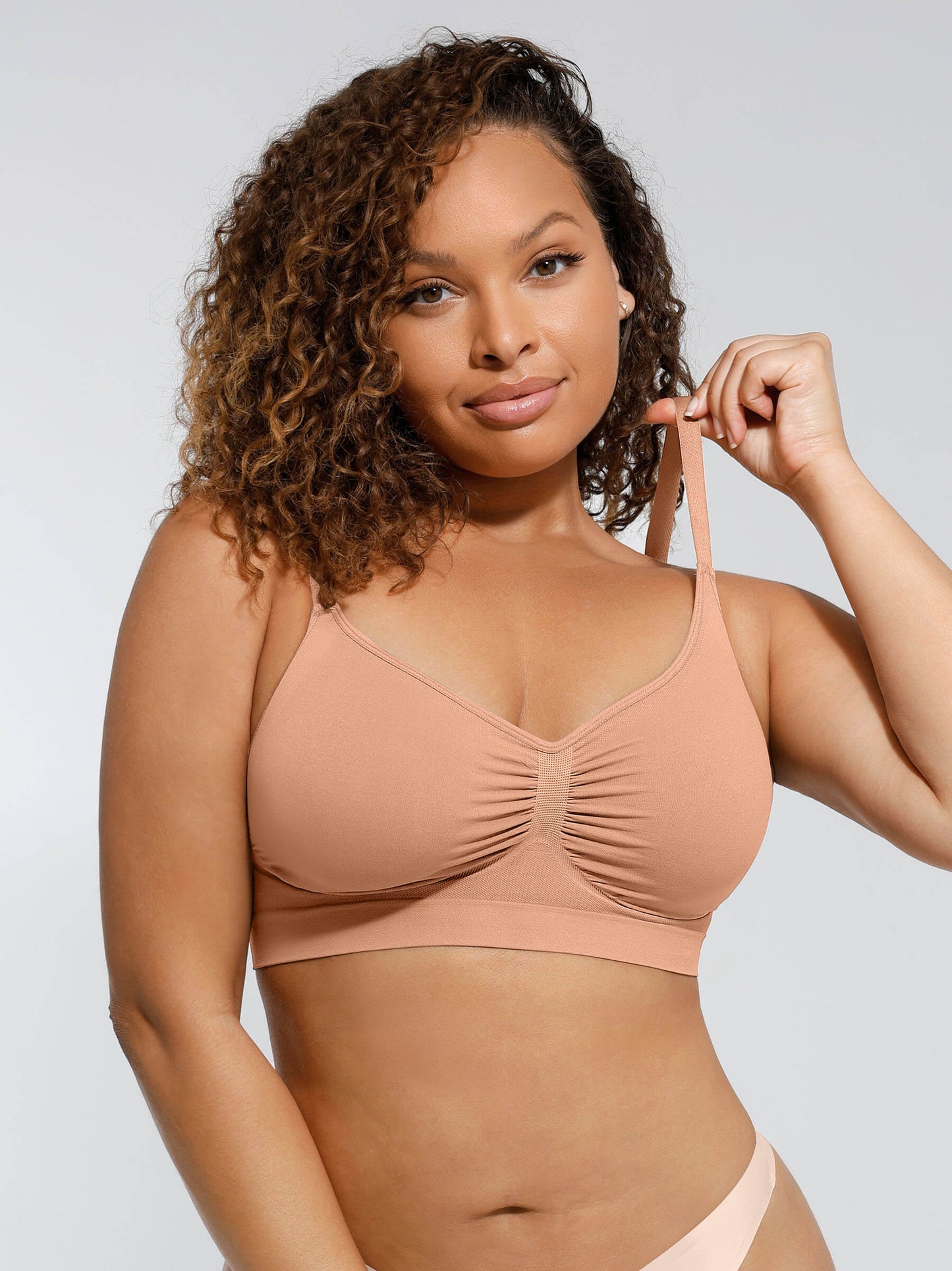 Nahtloser BH mit Raff-Detail – Bequem, Formgebend & Verstellbare Träger für Damen