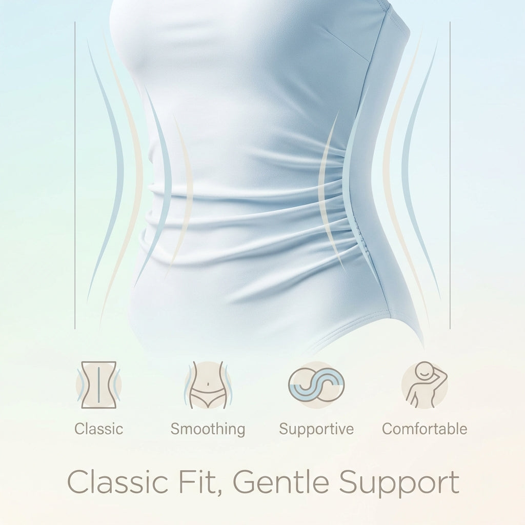 Figurformender Badeanzug mit Wickeldesign & Bauchkontrolle für Damen – Eleganter Shaping-Einteiler