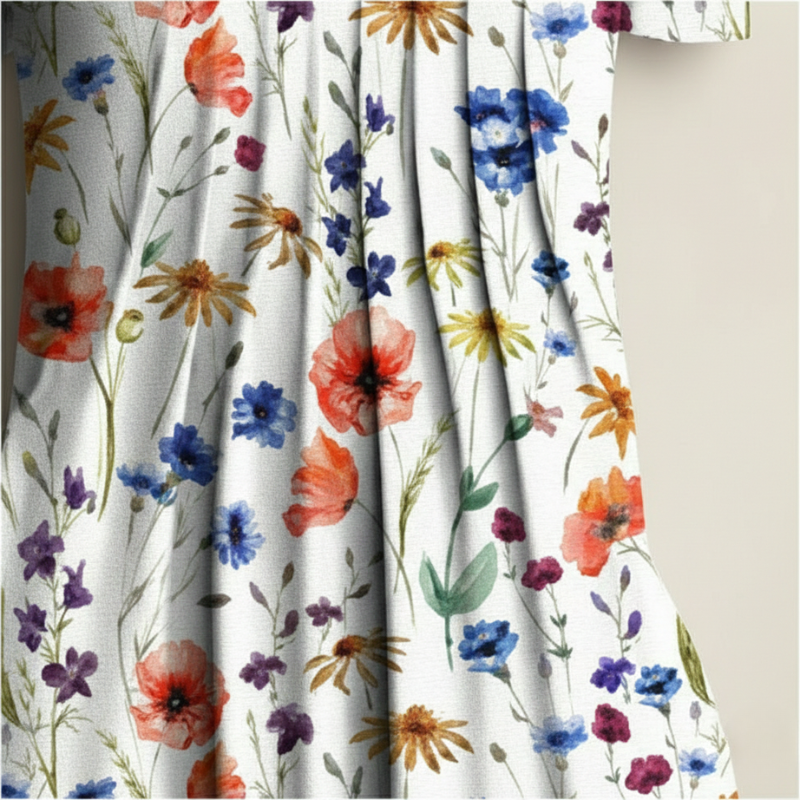 Leichtes Blumen Sommerkleid mit Taschen – Lockeres Freizeitkleid für Damen