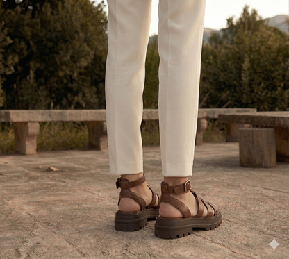 Chunky Gladiator Sandalen mit Plateausohle – Bequeme Sommer Sandalen für Damen