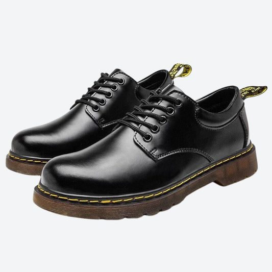 Klassische Herren Leder Halbschuhe mit robuster Sohle – Zeitlose Schnürschuhe für Alltag & Business