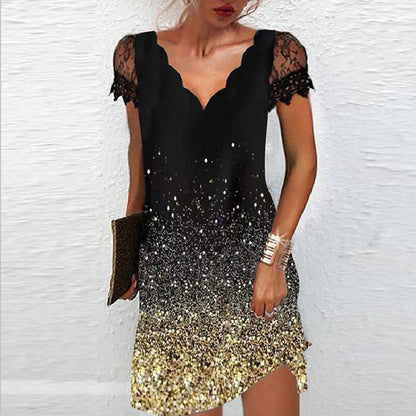 Prudie - Glamouröse Pailletten-Abendkleid für den Sommer