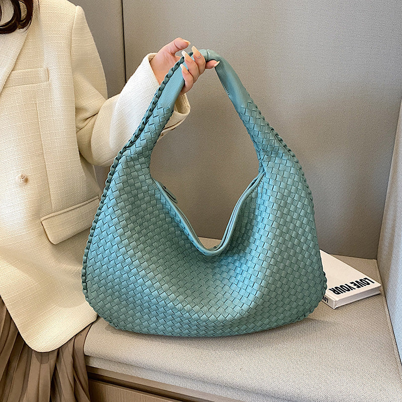 Dévia - Schultertasche aus geflochtenem Eco-Leder