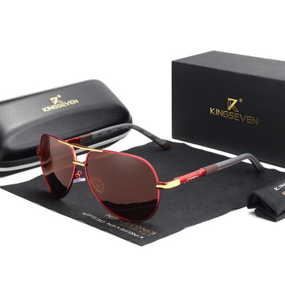 AluVision - Vintage Aluminium Sonnenbrille mit Polarisierung für Herren