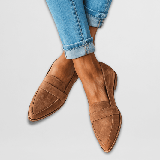 Elegante Loafer mit spitzer Zehenform für Damen – Bequeme Slip-On Schuhe für Alltag & Büro